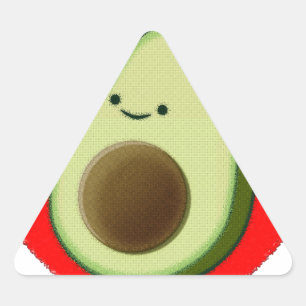 Cute Avocado in Red Heart Sticker