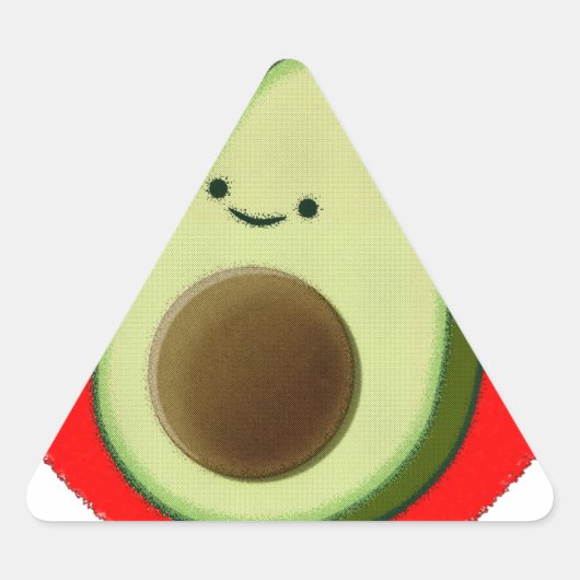 Cute Avocado in Red Heart Sticker (Voorkant)