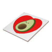 Cute Avocado in Red Heart Tegeltje (Zijkant)