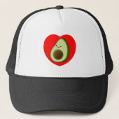 Cute Avocado in Red Heart Trucker Pet (Voorkant)