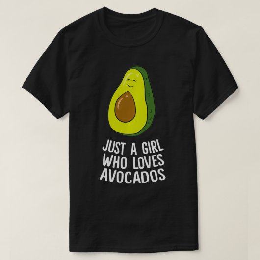 Cute Avocado is gewoon een meisje dat van Avocados T-shirt (Design voorkant)