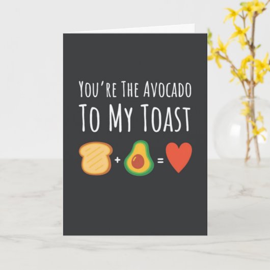 Cute Avocado Kaarten Fruit Vegan Vegetarisch (Gele Bloem)