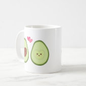 Cute Avocado koppel verliefd, mijn andere helft Koffiemok (Voorkant links)