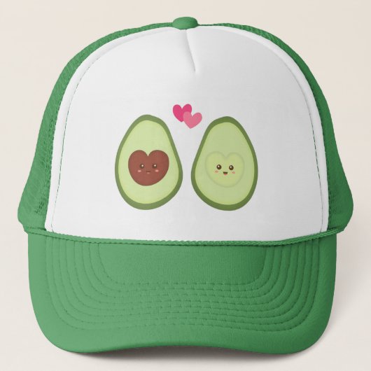 Cute Avocado koppel verliefd, mijn andere helft Trucker Pet (Voorkant)
