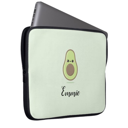 Cute Avocado-laptophoes Laptop Sleeve (Voorkant Rechts)