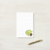 Cute Avocado Lined Food Post-it® Notes (Op bureau)