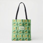 Cute Avocado Lover Custom Green Tote Bag (Voorkant)