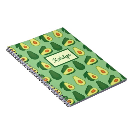 Cute Avocado Lover Green Notitieboek (Rechterzijde)