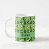 Cute Avocado Lover Personalized Green Koffiemok (Links)