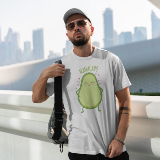 Cute Avocado Mam Cartoon T-shirt