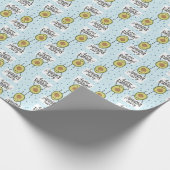 Cute Avocado met Happy Birthday Sign Cadeaupapier (Hoek)