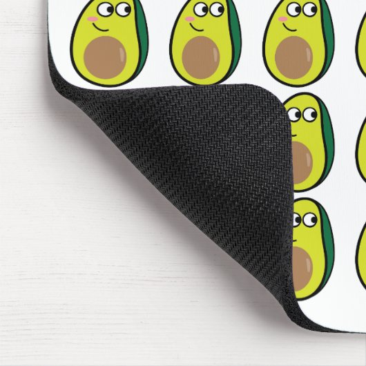Cute Avocado Mouse Pad - Fruit Desk Accessory Muismat (Hoek)