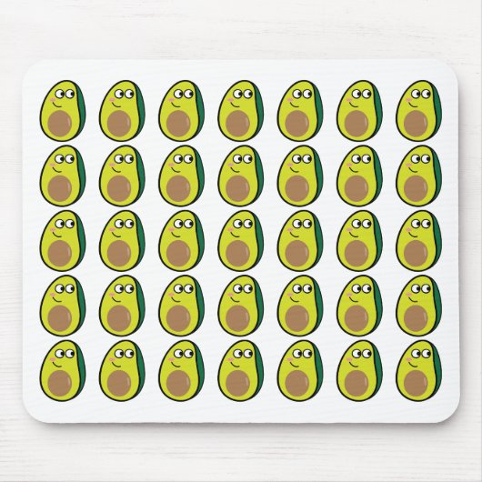 Cute Avocado Mouse Pad - Fruit Desk Accessory Muismat (Voorkant)