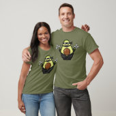 Cute Avocado Ninja Shuriken Warrior Illustration T-shirt (Unisex)