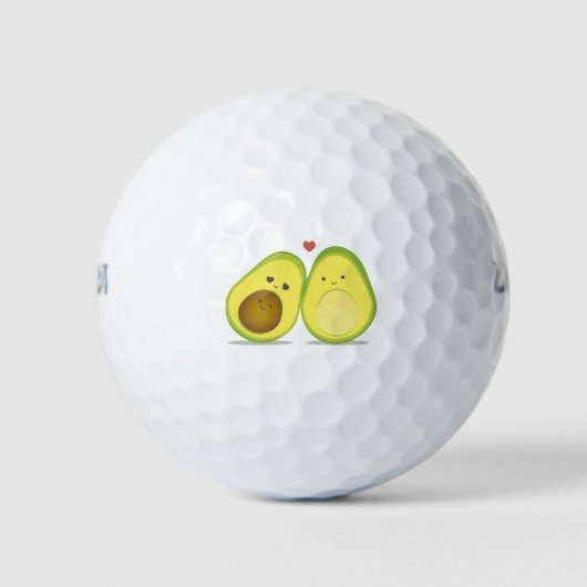 Cute avocado-paar golfballen (Voorkant)