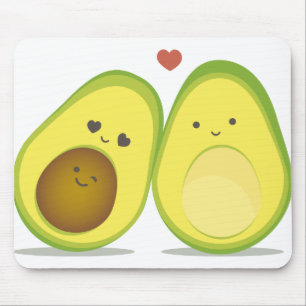 Cute avocado-paar muismat