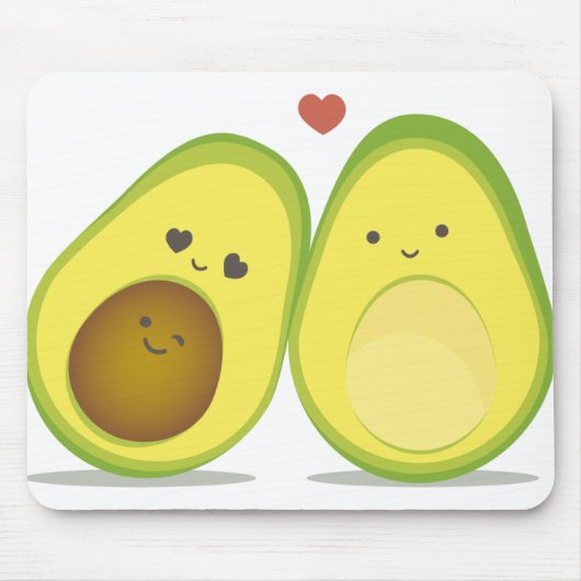 Cute avocado-paar muismat (Voorkant)