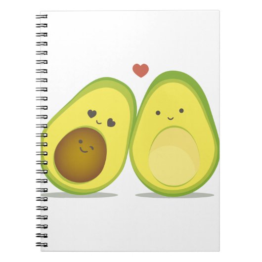 Cute avocado-paar notitieboek (Voorkant)