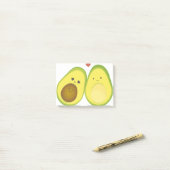 Cute avocado-paar post-it® notes (Op bureau)