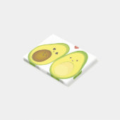 Cute avocado-paar post-it® notes (Schuin)