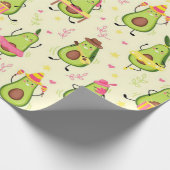 Cute Avocado Pattern  Cadeaupapier (Hoek)