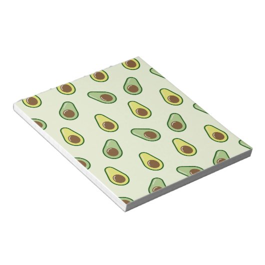 Cute Avocado Pattern Notitieblok (Schuin)