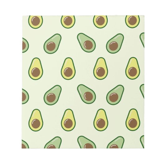 Cute Avocado Pattern Notitieblok (Voorkant)