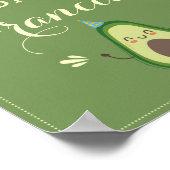 Cute Avocado personalize 1st Birthday Welcome Poster (Hoek)