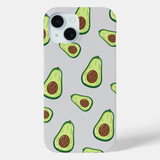 Cute Avocado Phone Case – Aesthetic Green Design (Achterkant)