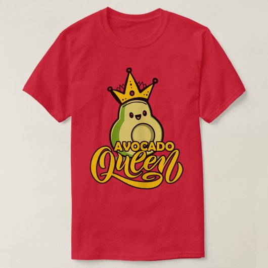 Cute Avocado Queen Funny Vegan Women T-shirt (Design voorkant)