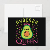 Cute Avocado Queen with Heart Keto Girl Cooking  Briefkaart (Voorkant / Achterkant)