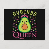 Cute Avocado Queen with Heart Keto Girl Cooking  Briefkaart (Voorkant)