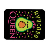 Cute Avocado Queen with Heart Keto Girl Cooking  Magneet (Horizontaal)