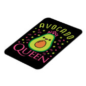 Cute Avocado Queen with Heart Keto Girl Cooking  Magneet (Linkerzijde)