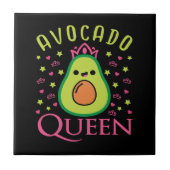 Cute Avocado Queen with Heart Keto Girl Cooking  Tegeltje (Voorkant)