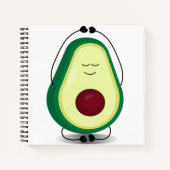 Cute Avocado Relaxation Cartoon Spiral Notebook Notitieboek (Voorkant)