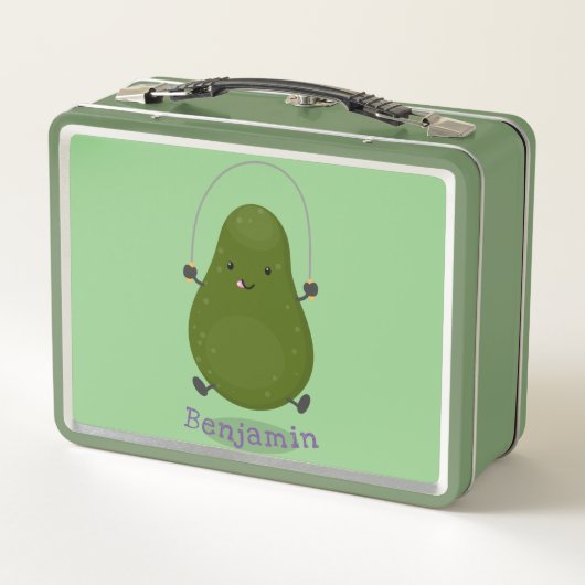 Cute avocado spring cartoon illustratie (Achterkant)