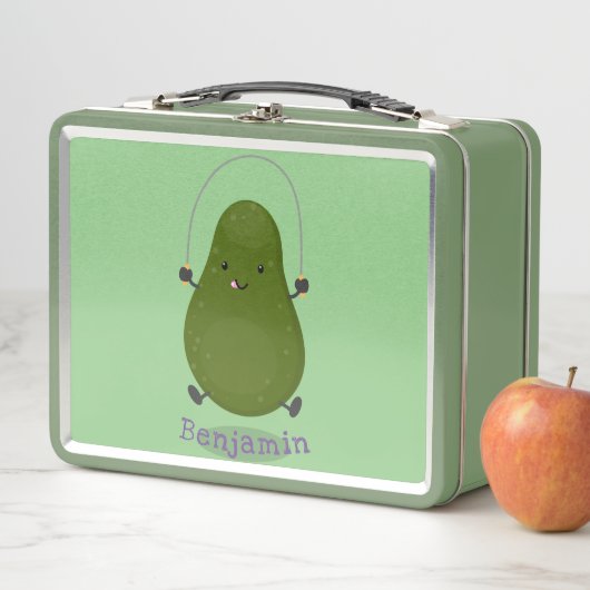 Cute avocado spring cartoon illustratie (In situ)