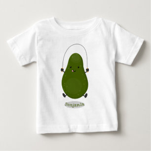 Cute avocado spring cartoon illustratie
