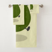 Cute avocado spring cartoon illustratie bad handdoek (Insitu)