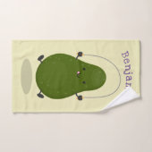 Cute avocado spring cartoon illustratie bad handdoek (Handdoek)