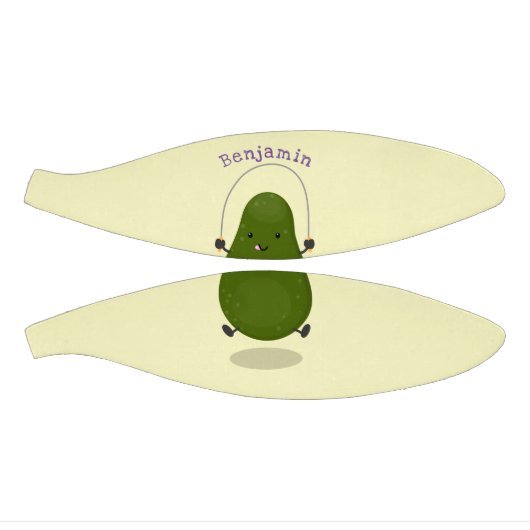 Cute avocado spring cartoon illustratie basketbal (Panelen)