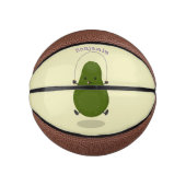 Cute avocado spring cartoon illustratie basketbal (Voorkant)