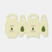 Cute avocado spring cartoon illustratie bedankdoosjes (Uitgevouwen)