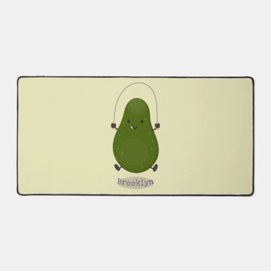 Cute avocado spring cartoon illustratie bureaumat (Voorkant)