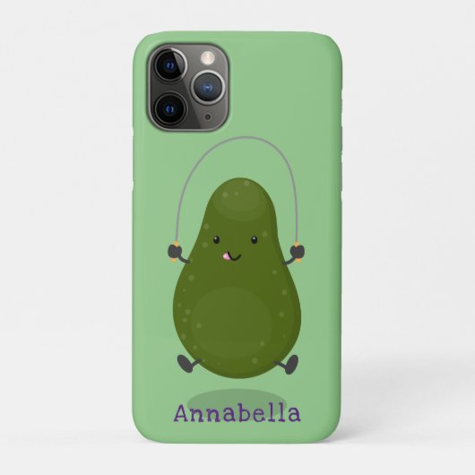 Cute avocado spring cartoon illustratie Case-Mate iPhone case (Achterkant)