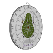 Cute avocado spring cartoon illustratie dartbord (Voorkant Links)