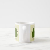 Cute avocado spring cartoon illustratie espresso kop (Achterkant)