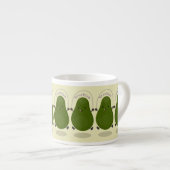 Cute avocado spring cartoon illustratie espresso kop (Voorkant rechts)