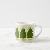 Cute avocado spring cartoon illustratie espresso kop (Rechts)